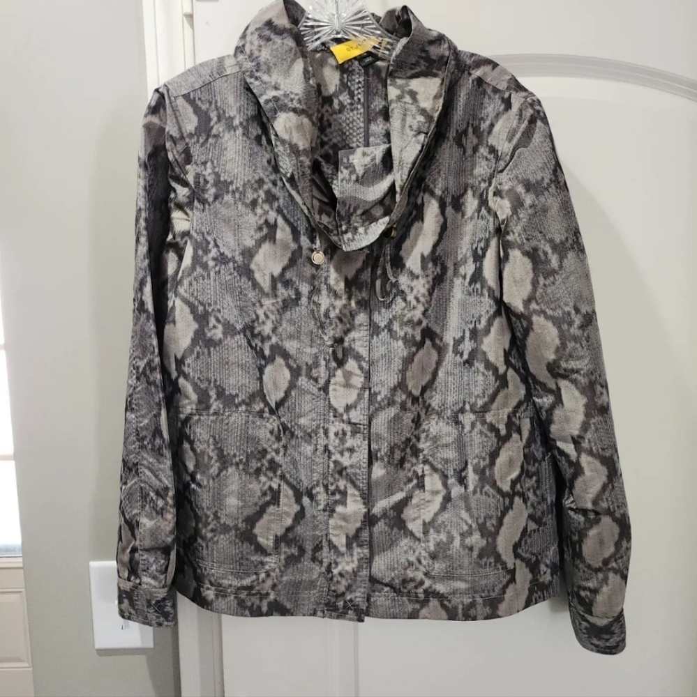 St john jacket black,grey full zip